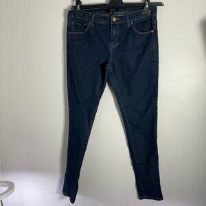 EUC Forever 21 Womens Juniors Dark Blue Denim Pants Jeans 28 Stretchy